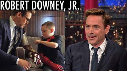 Robert Downey Jr. talks about presenting a young boy with prosthetic Iron Man arm (video)