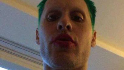 Jared Leto shares new photo of his Joker transformation: red lips