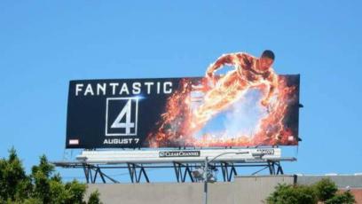 Human Torch blasts through a billboard in cool bit of ‘Fantastic Four’ promotion