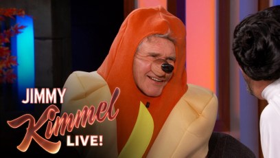 Harrison Ford talks about ‘Star Wars: The Force Awakens’ in a hotdog costume (video)