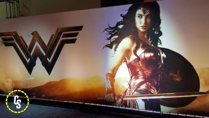 ‘Wonder Woman’ banner, costumes, and DC Films logos on display at Licensing Expo 2016
