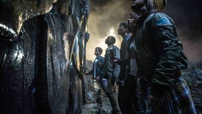 The Power Rangers discover something strange in new movie still