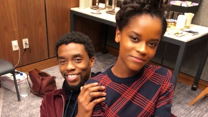 Chadwick Boseman and Letitia Wright reunite for ‘Black Panther’ international press