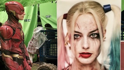 New ‘Justice League’ set photo shows The Flash and a giant photo of Harley Quinn