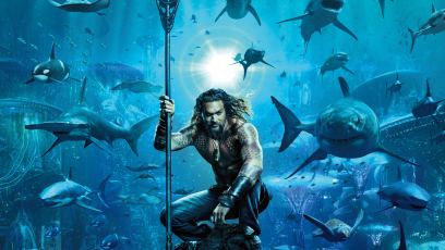 First ‘Aquaman’ poster has Jason Momoa surrounded by sharks